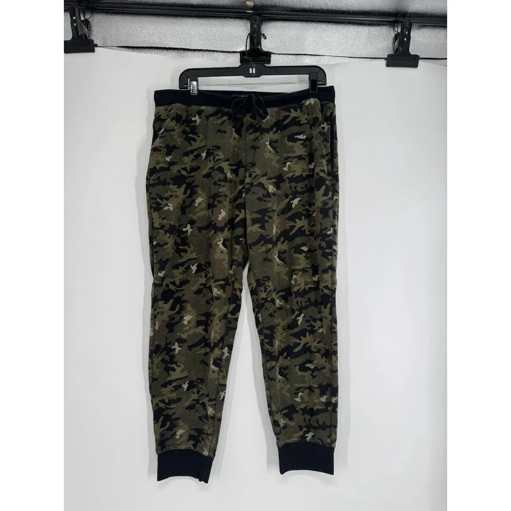 Polo Ralph Lauren Joggers Sweatpants Large Camo Camouflage Waffle Thermal Knit